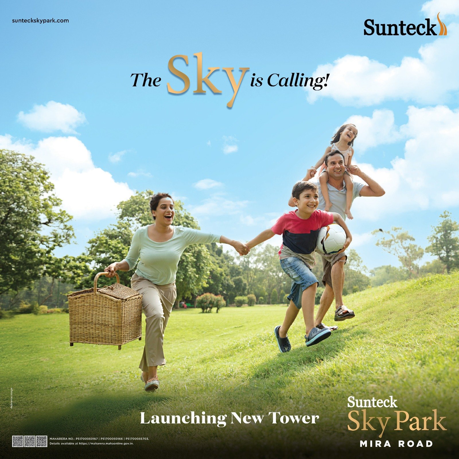 Lush green landscaped garden with walking paths and seating areas at Sunteck Sky Park Mira Road.